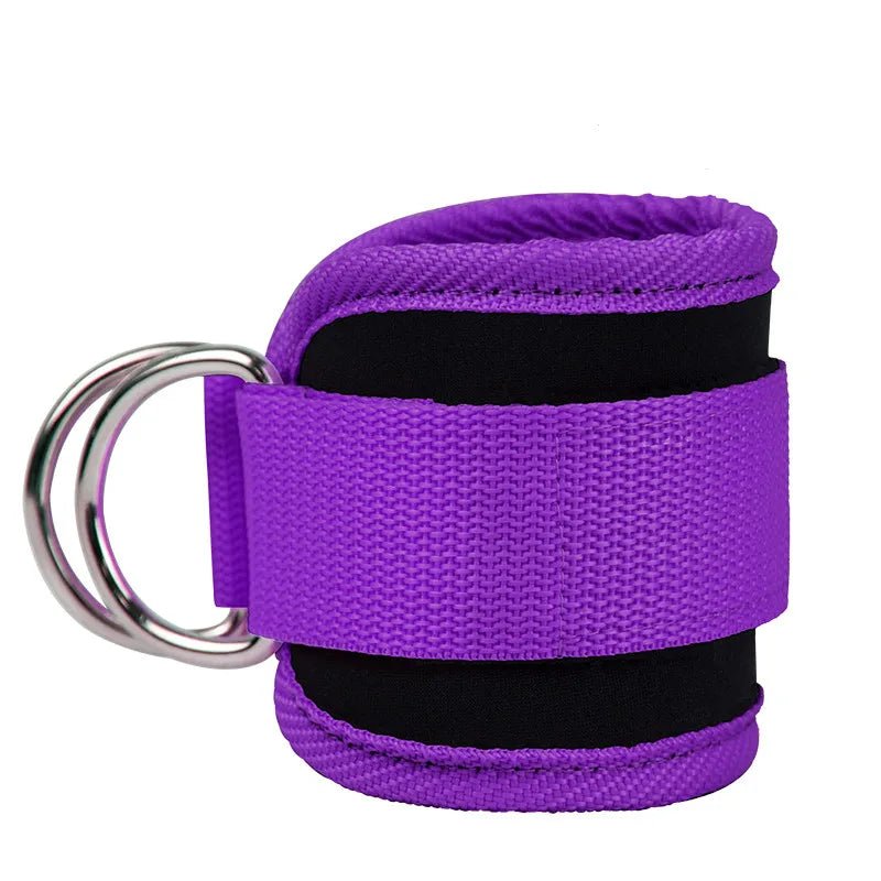 Neoprene Gym Ankle Straps with Double D - Ring Adjustable Cuff - Gym Bag Essentials