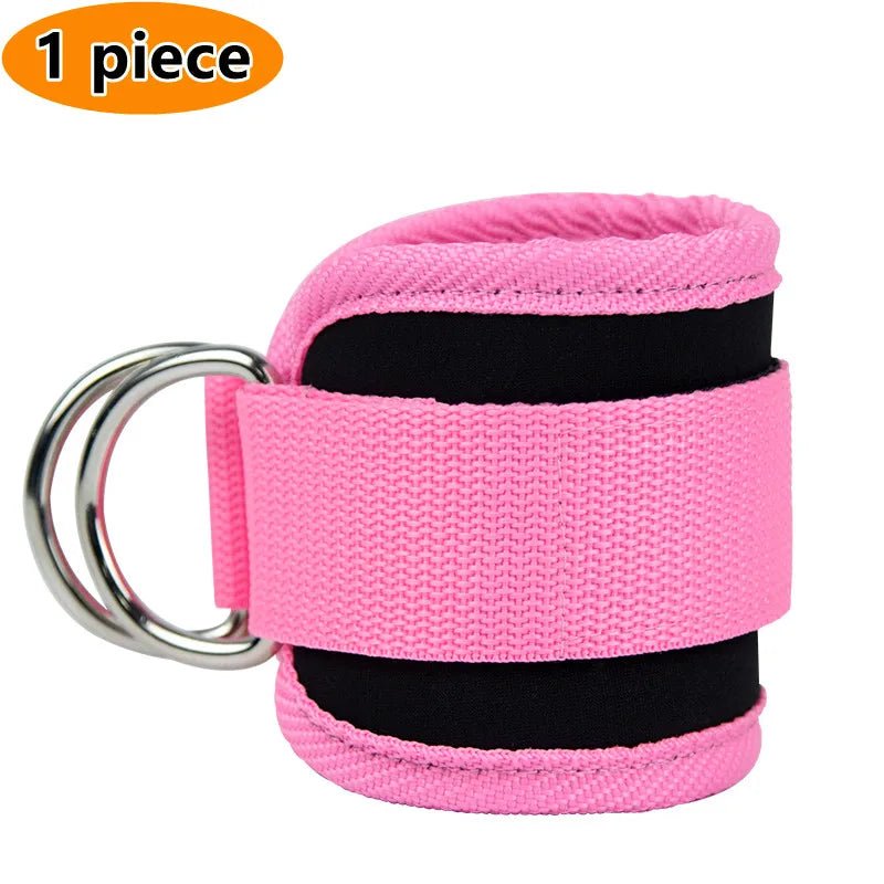 Neoprene Gym Ankle Straps with Double D - Ring Adjustable Cuff - Gym Bag Essentials