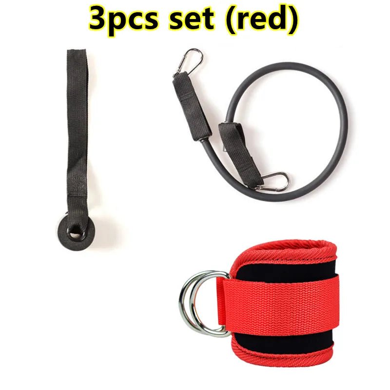 Neoprene Gym Ankle Straps with Double D - Ring Adjustable Cuff - Gym Bag Essentials