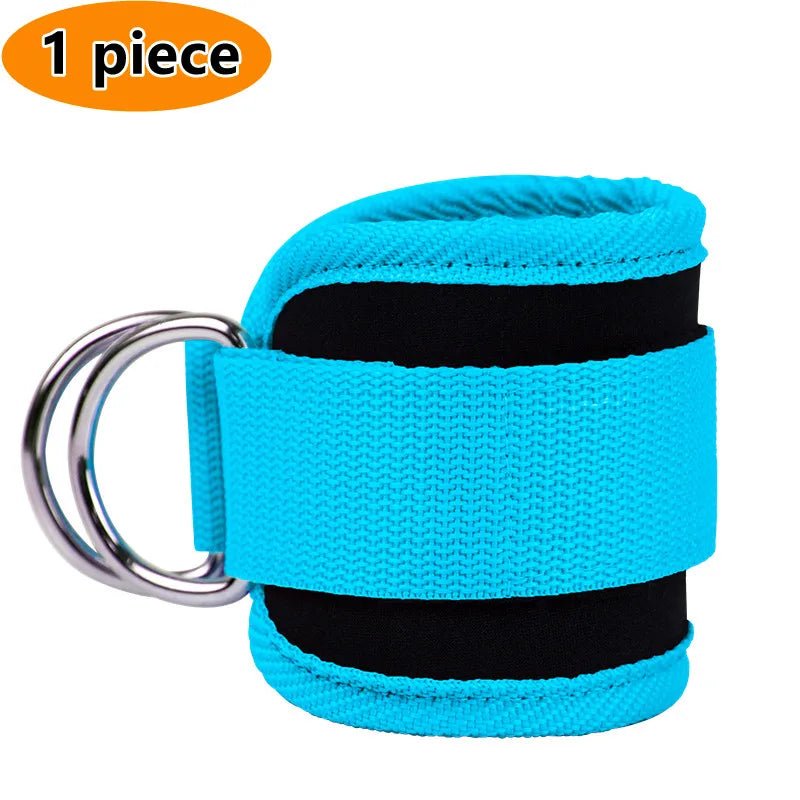 Neoprene Gym Ankle Straps with Double D - Ring Adjustable Cuff - Gym Bag Essentials