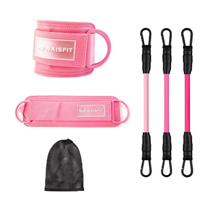 Neoprene Gym Ankle Straps with Double D - Ring Adjustable Cuff (Pastel) - Gym Bag Essentials