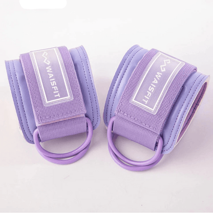 Neoprene Gym Ankle Straps with Double D - Ring Adjustable Cuff (Pastel) - Gym Bag Essentials