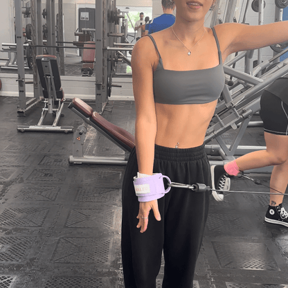 Neoprene Gym Ankle Straps with Double D - Ring Adjustable Cuff (Pastel) - Gym Bag Essentials