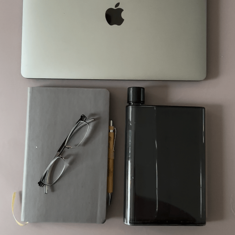 Notebook Size Flat Water Bottle - Gym Bag Essentials