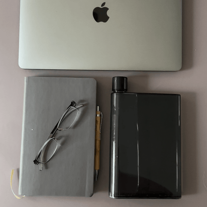 Notebook Size Flat Water Bottle - Gym Bag Essentials