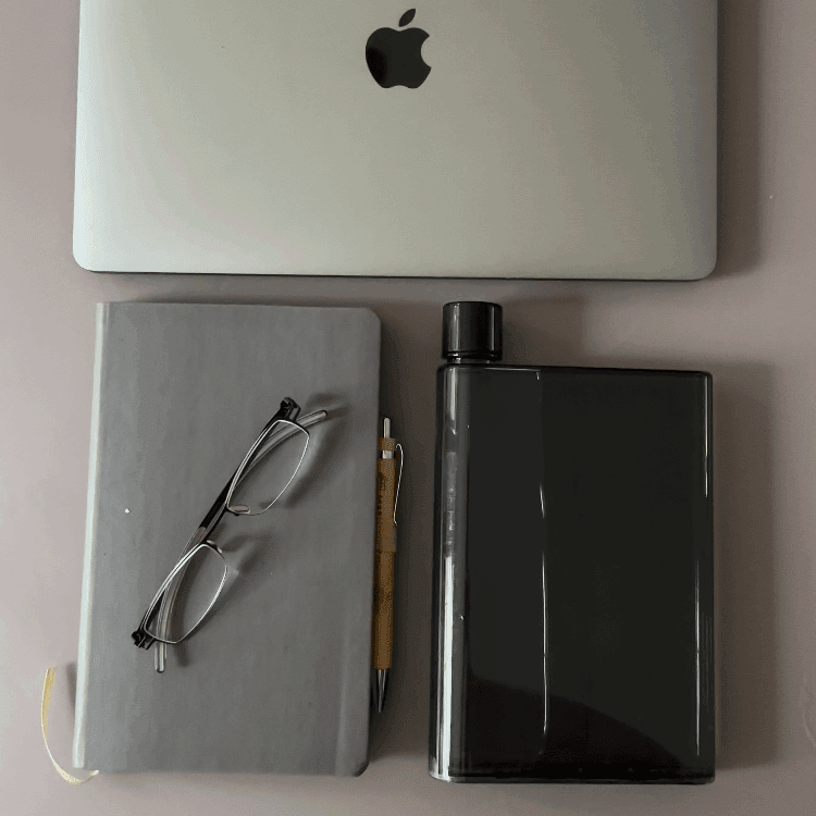 Notebook Size Flat Water Bottle - Gym Bag Essentials
