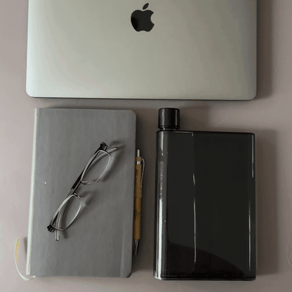 Notebook Size Flat Water Bottle - Gym Bag Essentials