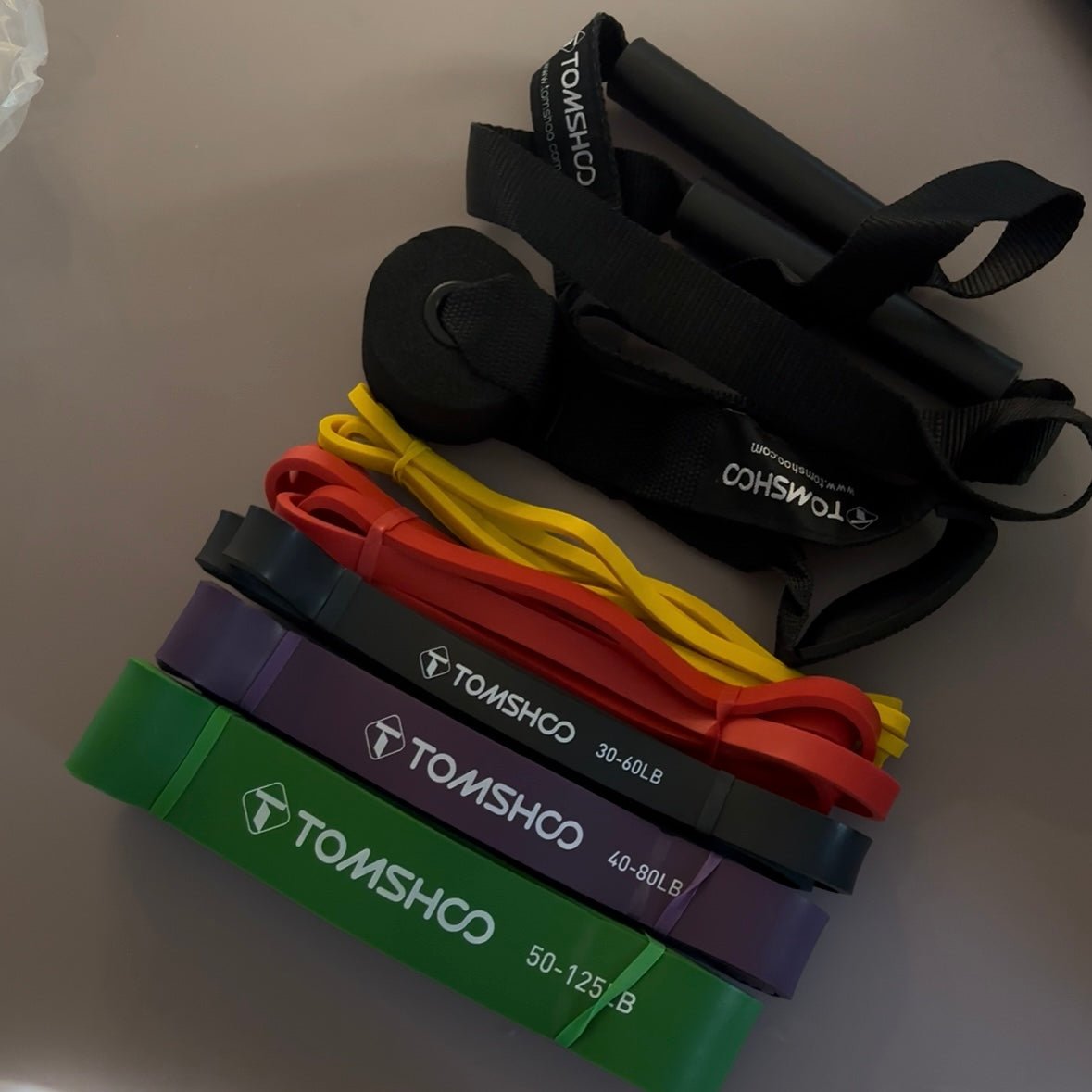 Resistance Band Set - 5 Resistance Levels - Gym Bag Essentials