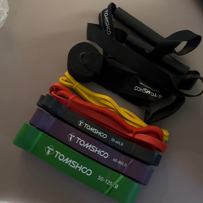 Resistance Band Set - 5 Resistance Levels - Gym Bag Essentials