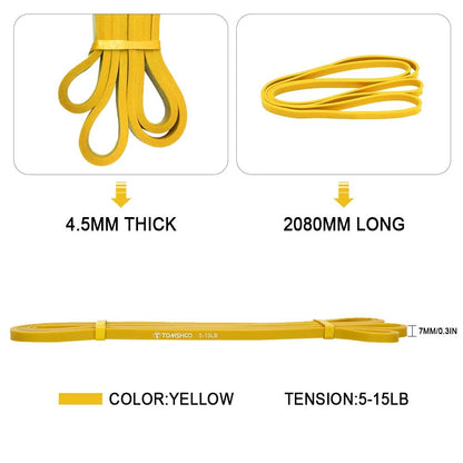 Resistance Band Set - 5 Resistance Levels - Gym Bag Essentials