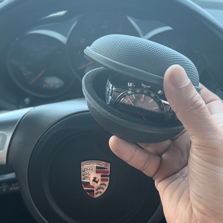 Single Watch Protective Waterproof Travel Storage Case - Gym Bag Essentials